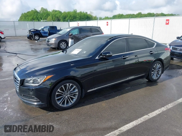 2015 Hyundai Genesis 3.8L with VIN KMHGN4JE3FU080540, listed as a IAAI auction lot 39274450 with 144,269 mi miles. Bid and sale history available at carsss.com. Image 18.