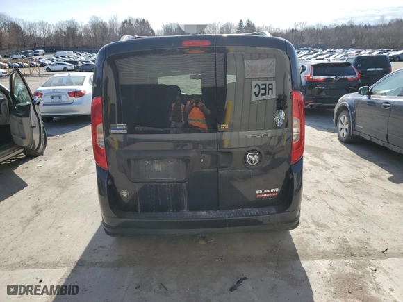 2015 Ram ProMaster City Cargo Van Tradesman SLT with VIN ZFBERFBT6F6A47390, listed as a Copart auction lot 48284185 with 97,410 mi miles and Salvage Title. Bid and sale history available at carsss.com. Image 6.