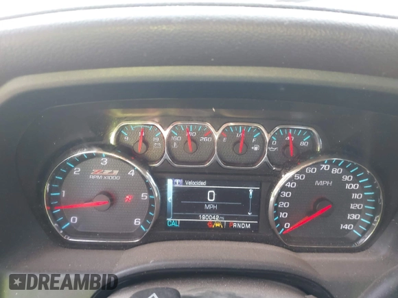 2016 Chevrolet Silverado 1500 LTZ with VIN 3GCUKSEC3GG301491, listed as a IAAI auction lot 41684400 with 190,042 mi miles. Bid and sale history available at carsss.com. Image 7.