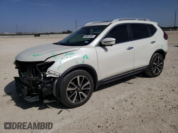 2019 Nissan Rogue S with VIN 5N1AT2MTXKC806601, listed as a Copart auction lot 49001305 with 68,982 mi miles and Salvage Title. Bid and sale history available at carsss.com. Image 1.