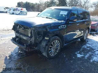 2017 Infiniti QX80 with VIN JN8AZ2ND2H9830413, listed as a IAAI auction lot 41635528 with 106,970 mi miles. Bid and sale history available at carsss.com. Image 2.