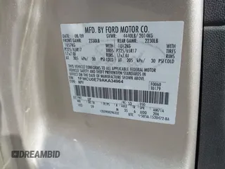 2010 Ford Escape Limited with VIN 1FMCU0E79AKA34964, listed as a IAAI auction lot 42615416 with 197,068 mi miles and . Bid and sale history available at DreamBid. Image 9.