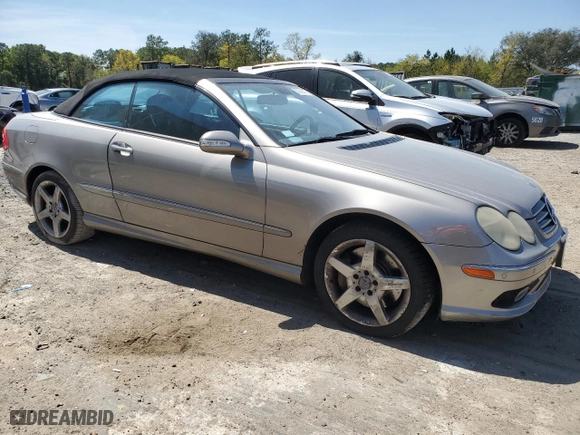 2005 Mercedes-Benz CLK-Class 5.0L with VIN WDBTK75G75T053904, listed as a Copart auction lot 50086475 with 167,429 mi miles and Clean Title. Bid and sale history available at carsss.com. Image 4.