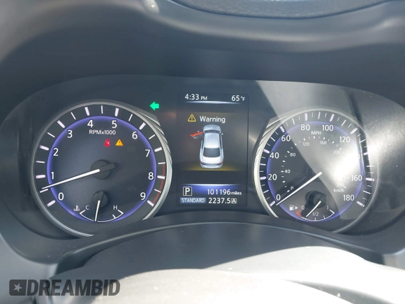 2015 Infiniti Q50 with VIN JN1BV7AR3FM405659, listed as a IAAI auction lot 41949596 with 101,196 mi miles and . Bid and sale history available at DreamBid. Image 7.