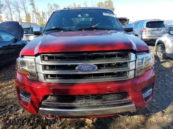 2017 Ford Expedition Platinum с VIN 1FMJU1MT3HEA11376, выставлен на аукционе Copart как лот 74116014 с пробегом 58 691 миль миль и Списание • Salvage title. История ставок и продаж доступна на DreamBid. Изображение 5.