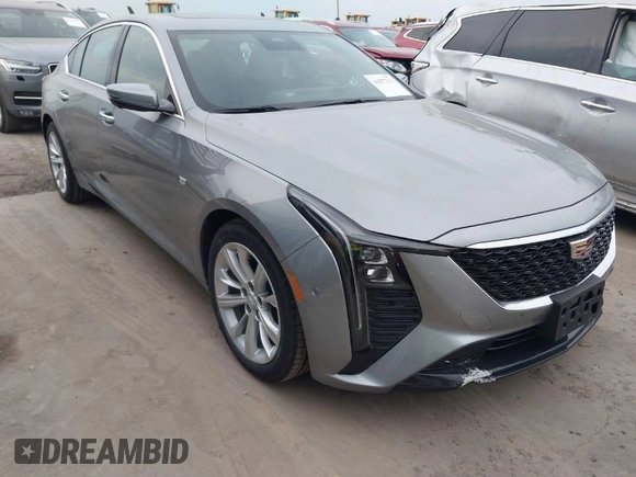 2025 Cadillac CT5 Premium Luxury with VIN 1G6DN5RK5S0109211, listed as a IAAI auction lot 41877211 with 6,604 mi miles and . Bid and sale history available at carsss.com. Image 1.