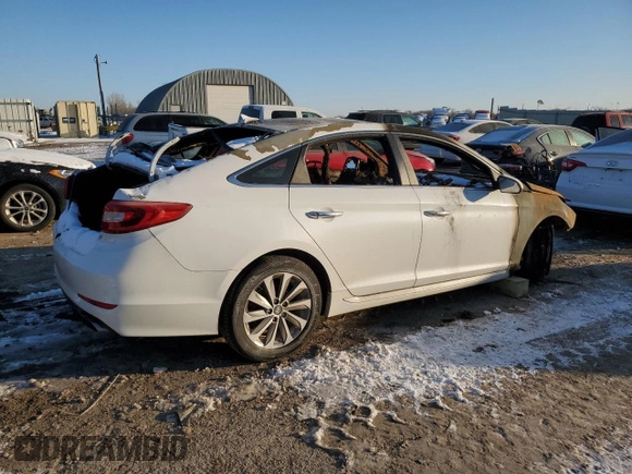 2017 Hyundai Sonata Sport with VIN 5NPE34AF2HH454384, listed as a Copart auction lot 44811395 with Not Provided miles and Non Repairable. Bid and sale history available at DreamBid. Image 3.