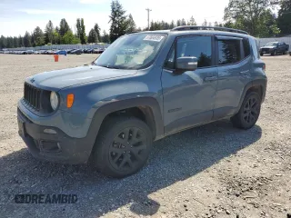 2017 Jeep Renegade Latitude z VIN ZACCJBBB0HPG45998, wystawiony jako Copart lot #57604935 z przebiegiem 59 692 mil mil oraz Szkody całkowita. Historia ofert i sprzedaży dostępna na DreamBid. Obrazek 1.