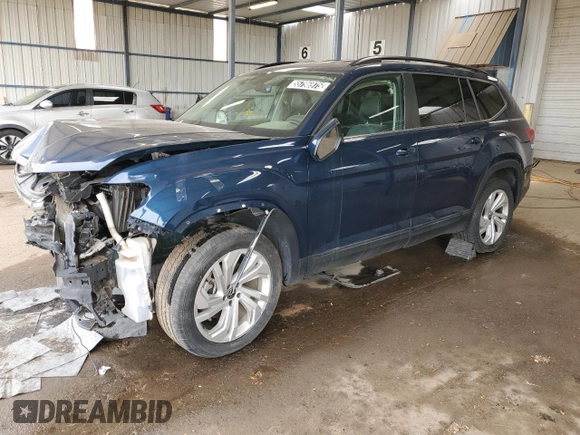 2021 Volkswagen Atlas SE with VIN 1V2HR2CA6MC574517, listed as a Copart auction lot 55796975 with 82,468 mi miles and Clean title. Bid and sale history available at DreamBid. Image 1.