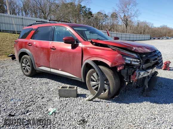 2023 Nissan Pathfinder SV z VIN 5N1DR3BCXPC228852, wystawiony jako Copart lot #47326865 z przebiegiem 73 379 mil mil oraz Szkoda całkowita • Salvage title. Historia ofert i sprzedaży dostępna na DreamBid. Obrazek 4.