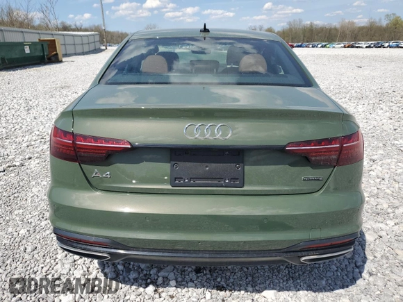 2025 Audi A4 S line Premium Plus with VIN WAUEAAF48SN000964, listed as a Copart auction lot 54632825 with 9,912 mi miles and Salvage Title. Bid and sale history available at DreamBid. Image 6.