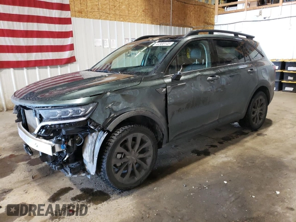 2023 Kia Sorento X-Line SX Prestige with VIN 5XYRKDLF8PG224341, listed as a Copart auction lot 44988145 with 16,400 mi miles and Salvage Title. Bid and sale history available at DreamBid. Image 1.