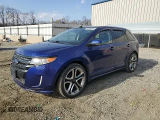 2013 Ford Edge Sport with VIN 2FMDK4AK7DBB14015, listed as a Copart auction lot 44600895 with 163,399 mi miles and Salvage Title. Bid and sale history available at carsss.com. Image 1.