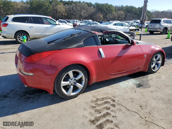 2006 Nissan 350Z with VIN JN1AZ34D76M310742, listed as a Copart auction lot 87121464 with NaN miles and Salvage Title. Bid and sale history available at carsss.com. Image 3.
