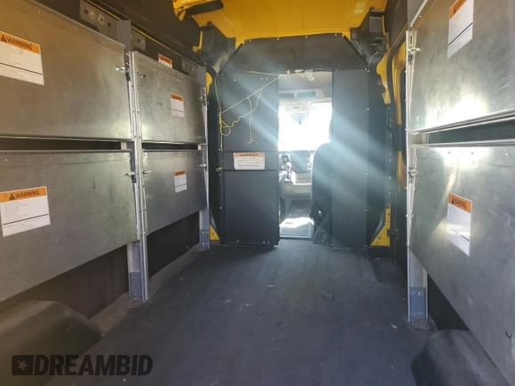 2023 Ford Transit Cargo with VIN 1FTBR1X87PKA73817, listed as a Copart auction lot 60380665 with 40,487 mi miles and Salvage title. Bid and sale history available at DreamBid. Image 10.