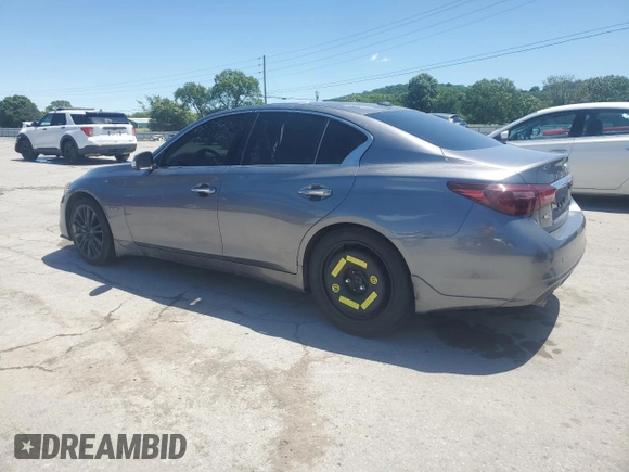 2018 Infiniti Q50 Red Sport 400 with VIN JN1FV7AR1JM700091, listed as a Copart auction lot 58004335 with 59,254 mi miles and Salvage title. Bid and sale history available at DreamBid. Image 2.