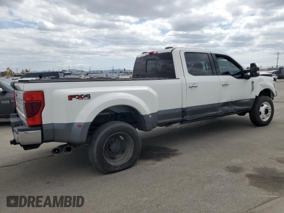 2021 Ford F-450 XL with VIN 1FT8W4DTXMED30296, listed as a Copart auction lot 53511365 with 25,593 mi miles and Salvage Title. Bid and sale history available at carsss.com. Image 3.