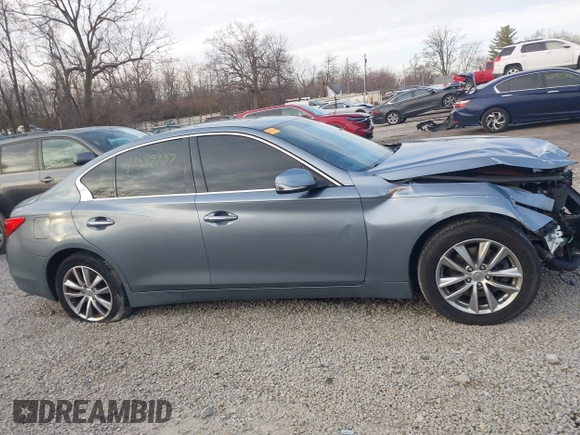 2016 Infiniti Q50 2.0t Premium with VIN JN1CV7AR3GM250973, listed as a IAAI auction lot 41099907 with 115,173 mi miles. Bid and sale history available at carsss.com. Image 14.