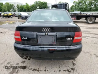 2001 Audi A4 with VIN WAUDC68D31A138398, listed as a Copart auction lot 63600565 with 224,204 mi miles and Salvage title. Bid and sale history available at DreamBid. Image 6.