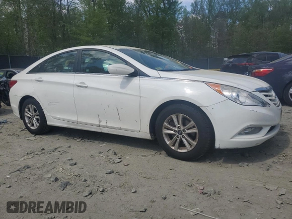 2013 Hyundai Sonata GLS with VIN 5NPEB4AC1DH803019, listed as a Copart auction lot 54192145 with 166,456 mi miles and Salvage Title. Bid and sale history available at carsss.com. Image 4.