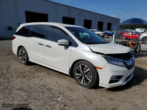 2018 Honda Odyssey Elite with VIN 5FNRL6H97JB026117, listed as a Copart auction lot 50831115 with 0 mi miles and Salvage Title. Bid and sale history available at carsss.com. Image 4.