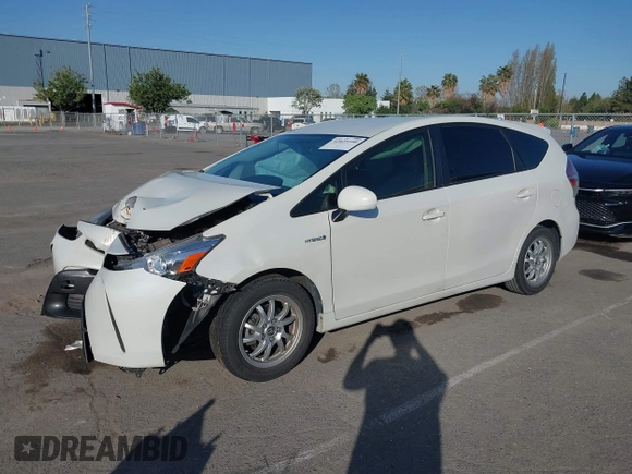 2017 Toyota Prius v Two with VIN JTDZN3EU9HJ066736, listed as a IAAI auction lot 42025100 with 89,082 mi miles. Bid and sale history available at carsss.com. Image 2.