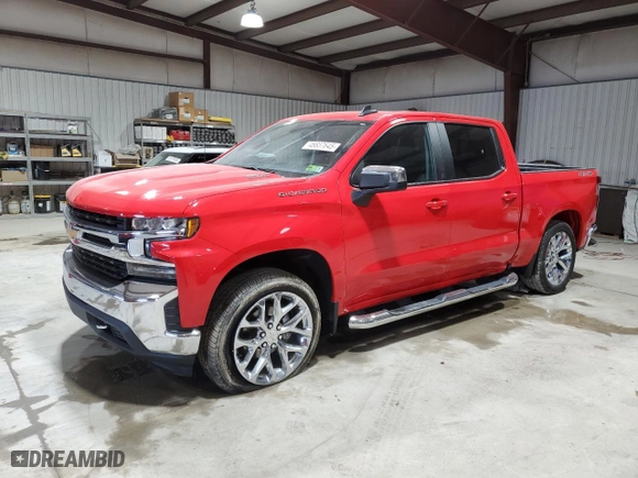 2020 Chevrolet Silverado 1500 LT with VIN 3GCUYDET4LG340403, listed as a Copart auction lot 46657645 with 76,676 mi miles and Salvage Title. Bid and sale history available at carsss.com. Image 1.