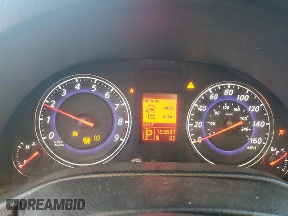 2008 Infiniti G35 with VIN JNKBV61E08M210978, listed as a Copart auction lot 83411904 with 153,687 mi miles and Salvage Title. Bid and sale history available at DreamBid. Image 9.