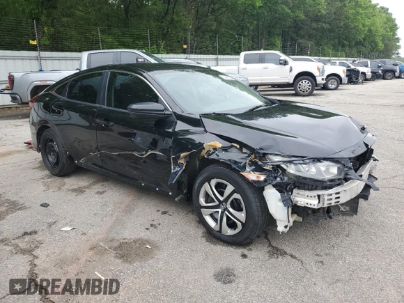2018 Honda Civic LX with VIN 2HGFC2F5XJH590061, listed as a Copart auction lot 54492055 with 189,840 mi miles and Clean Title. Bid and sale history available at DreamBid. Image 4.