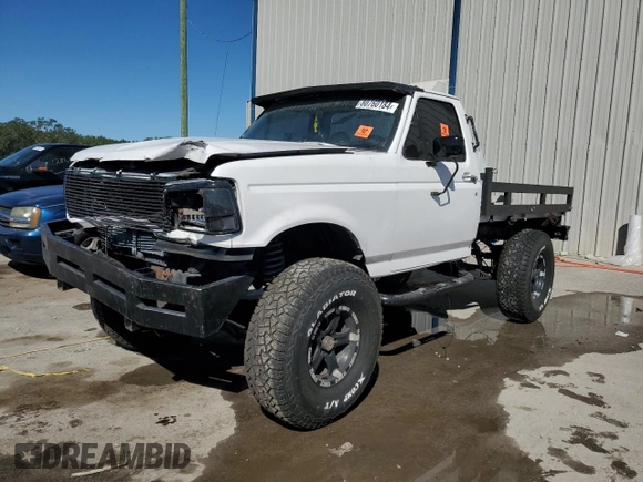 1994 Ford F-150 with VIN 1FTEF14N3RNA36989, listed as a Copart auction lot 80760184 with Not provided miles and Salvage title. Bid and sale history available at DreamBid. Image 1.
