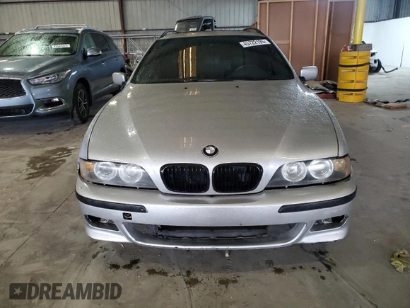 2001 BMW 5 Series 525iAT with VIN WBADS43461GD84053, listed as a Copart auction lot 45722195 with 0 mi miles and Salvage Title. Bid and sale history available at carsss.com. Image 5.