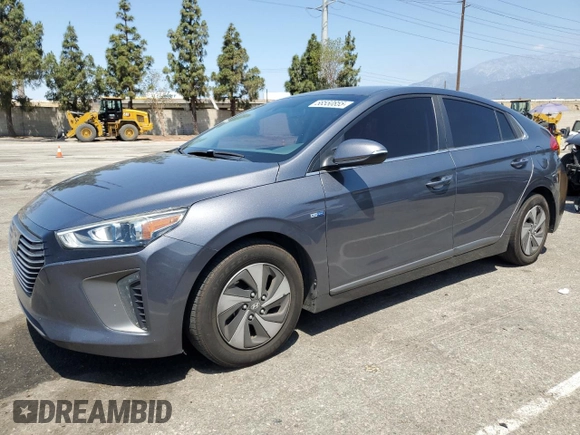 2017 Hyundai Ioniq SEL with VIN KMHC75LC5HU036729, listed as a Copart auction lot 58550855 with 183,866 mi miles and Salvage title. Bid and sale history available at DreamBid. Image 1.