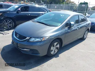2013 Honda Civic LX with VIN 19XFB2F55DE252598, listed as a IAAI auction lot 42490248 with 115,550 mi miles and . Bid and sale history available at DreamBid. Image 2.