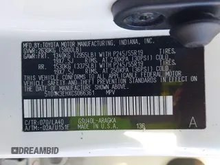 2012 Toyota Highlander Limited with VIN 5TDYK3EHXCS066361, listed as a IAAI auction lot 41479998 with 161,592 mi miles and . Bid and sale history available at DreamBid. Image 9.