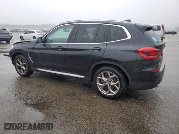 2021 BMW X3 xDrive30i with VIN 5UXTY5C0XM9F26203, listed as a Copart auction lot 44698984 with 37,923 mi miles and Non Repairable. Bid and sale history available at DreamBid. Image 2.