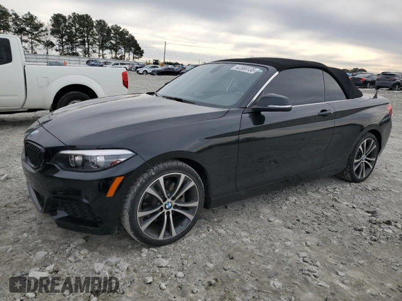 2018 BMW 2 Series 230i with VIN WBA2M7C51JVA97243, listed as a Copart auction lot 42369135 with 52,606 mi miles and Salvage Title. Bid and sale history available at carsss.com. Image 1.