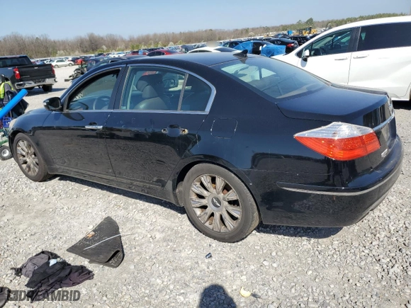 2009 Hyundai Genesis with VIN KMHGC46E09U027023, listed as a Copart auction lot 48718875 with 202,834 mi miles and Salvage Title. Bid and sale history available at carsss.com. Image 2.