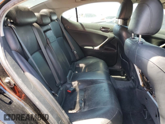 2006 Lexus IS 250 z VIN JTHBK262065021755, wystawiony jako Copart lot #57726395 z przebiegiem 167 388 mil mil oraz Czysty tytuł • Clean title. Historia ofert i sprzedaży dostępna na DreamBid. Obrazek 10.