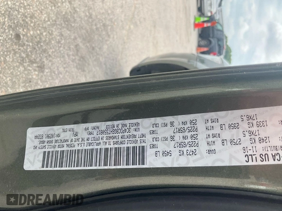2017 Dodge Journey SXT с VIN 3C4PDCBG6HT550817, выставлен на аукционе IAAI как лот 42792642 с пробегом 81 446 миль миль и . История ставок и продаж доступна на DreamBid. Изображение 14.