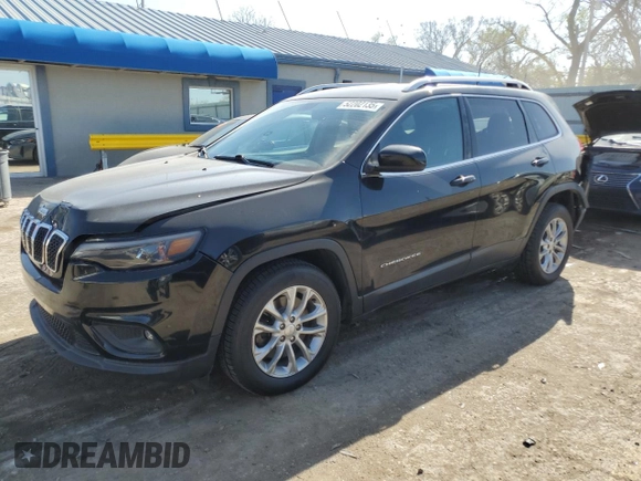 2019 Jeep Cherokee Latitude with VIN 1C4PJLCB2KD203283, listed as a Copart auction lot 52202135 with 140,809 mi miles and Salvage title. Bid and sale history available at DreamBid. Image 1.