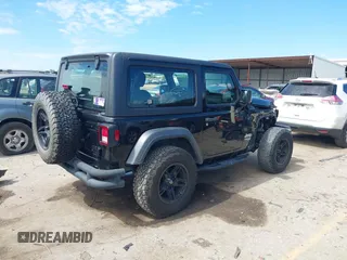 2018 Jeep Wrangler Sport with VIN 1C4GJXAN2JW221404, listed as a IAAI auction lot 42216848 with 53,882 mi miles and . Bid and sale history available at DreamBid. Image 4.