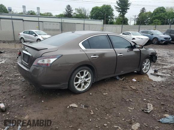 2014 Nissan Maxima SV z VIN 1N4AA5AP6EC439208, wystawiony jako Copart lot #55628955 z przebiegiem 167 773 mil mil oraz Szkoda całkowita • Salvage title. Historia ofert i sprzedaży dostępna na DreamBid. Obrazek 3.