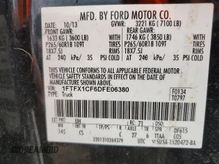 2013 Ford F-150 XL with VIN 1FTFX1CF6DFE06380, listed as a Copart auction lot 54773665 with 182,129 mi miles and Clean Title. Bid and sale history available at carsss.com. Image 12.
