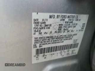 2011 Ford Edge Limited with VIN 2FMDK3KC8BBA82349, listed as a Copart auction lot 61147665 with 197,406 mi miles and Salvage title. Bid and sale history available at DreamBid. Image 12.