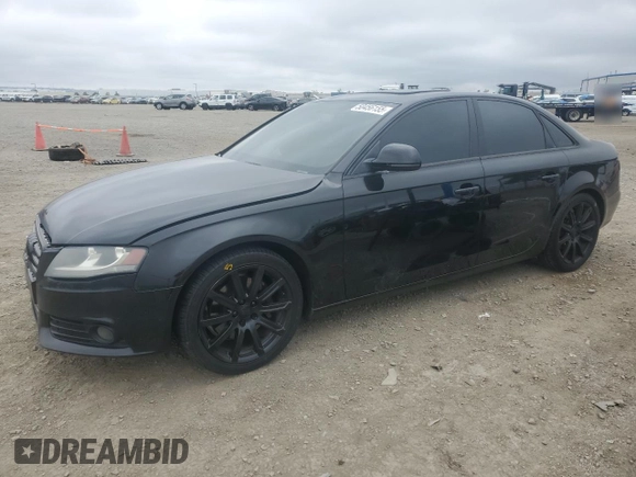 2009 Audi A4 2.0T Prem with VIN WAUJF78K09N051142, listed as a Copart auction lot 50456155 with 156,301 mi miles and Salvage Title. Bid and sale history available at carsss.com. Image 1.