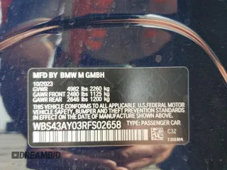 2024 BMW M3 Competition xDrive z VIN WBS43AY03RFS02658, wystawiony jako Copart lot #56328425 z przebiegiem 9 139 mil mil oraz Szkoda całkowita • Salvage title. Historia ofert i sprzedaży dostępna na DreamBid. Obrazek 13.