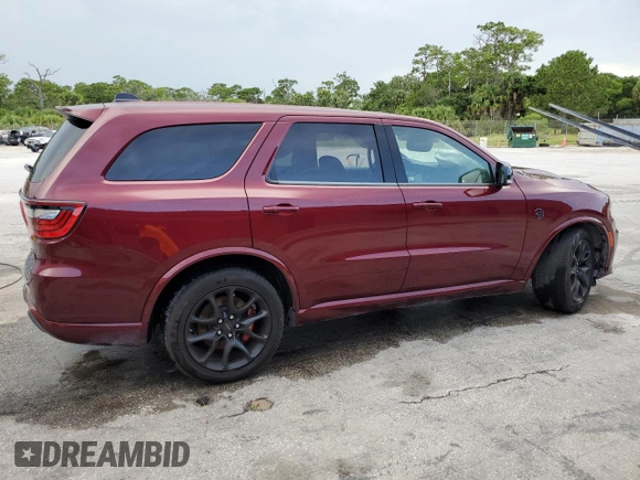 2023 Dodge Durango SRT Hellcat Premium with VIN 1C4SDJH93PC576695, listed as a Copart auction lot 71703694 with 7,249 mi miles and Salvage Title. Bid and sale history available at DreamBid. Image 5.