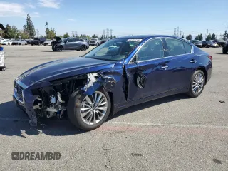 2024 Infiniti Q50 Luxe with VIN JN1EV7BP4RM600488, listed as a Copart auction lot 64122115 with 1,945 mi miles and Salvage title. Bid and sale history available at DreamBid. Image 1.