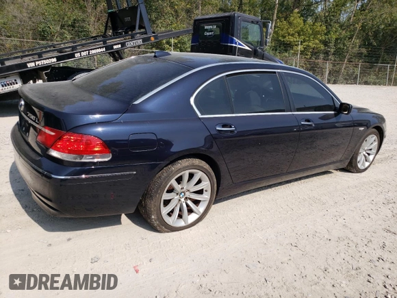 2008 BMW 7 Series 750Li with VIN WBAHN83528DT79871, listed as a Copart auction lot 71580164 with 117,414 mi miles and Clean Title. Bid and sale history available at DreamBid. Image 3.