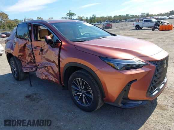 2025 Lexus NX with VIN 2T2GDCAZ5SC019472, listed as a IAAI auction lot 41154451 with 8,830 mi miles. Bid and sale history available at carsss.com. Image 1.
